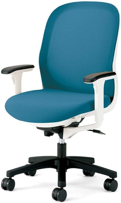 Amazon プラス オフィスチェア Fita メッシュ アジャスト肘 白フレーム シャローブルー Kd Ft50ml 文房具 オフィス用品 文房具 オフィス用品