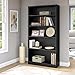 Bush Furniture Universal Tall 5 Shelf Bookcase in Black, Vertical Storage and Display Bookshelf for Home Office or Living Room Organization