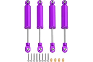 RZXYLRC TRX4M 4PCS Built-in Spring Shocks Absorbers Damper for 1/18 RC Crawler TRX-4M Bronco Defender K10 Metal Upgrade Part (purple, 65mm)