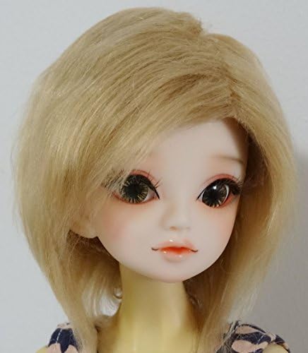 6-7 "16cm 7-8" (18-19CM) BJD Doll Fur and Feather MST Khaki Hair Wig For 1/6 1/4 YOSD LUTS-KID MSD DOC LATI-BLUE