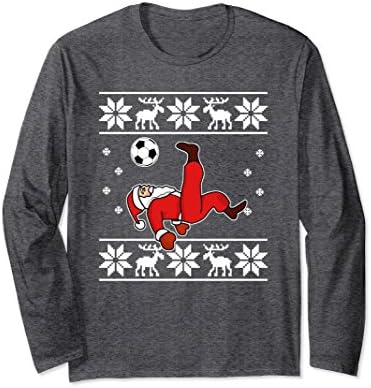 Unisex Santa Claus soccer ugly Christmas outfit Small Dark Heather