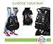 SafeBaby Stylish Baby Diaper Bag Backpack Multi-Function, Waterproof, Large Capacity, Wide Open, Travel Backpack Nappy Bags for Baby Care W/Stroller Straps-Insulated Pockets-Baby Changing Pad in Black