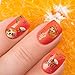Whaline Fall Nail Art Stickers Autumn Maple Leaves Pumpkin Water Decals 720Pcs Self-Adhesive Transfer Nail Stickers for Thanksgiving Harvest Women Tattoos Manicure Decorations, 12 Sheets