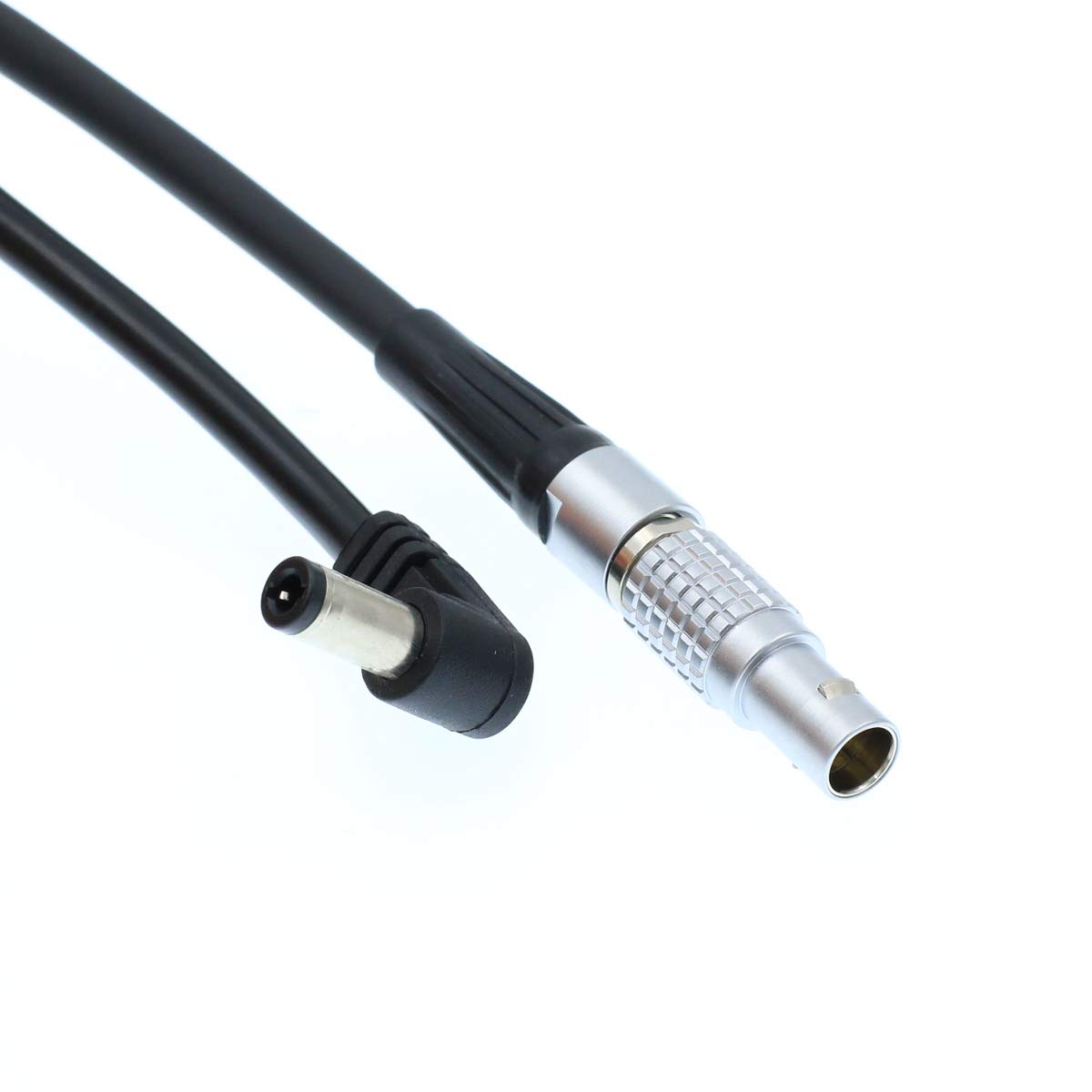 Eonvic 2 Pin Male to Right Angle DC Jack 2.5mm Teradek Bolt Power Cable (Straight 2Pin- DC)