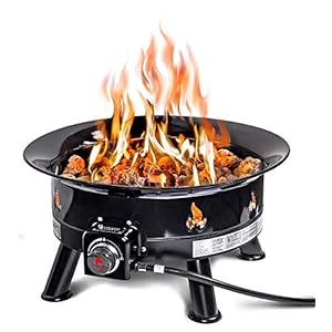 Outland Living Firebowl 883 Mega Outdoor Propane Gas Fire Pit with UV and Weather Resistant Durable Cover, 24-Inch…