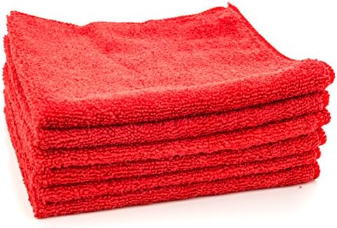 Dry Rite Premium Microfiber Cloth - Pack of 6 Best Cleaning Towels for Fine Automobile finishes, Car Windows &amp; Interiors- Great for Glass- Non Scratching, Streak Free- Use Wet or Dry- 16" x 16"