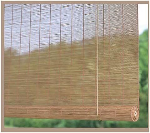Koovin Bamboo Roller Window Blind-Natural Roman Shades,Light Filtering Eco-Friendly Curtain,Perfect for Home/Tea Room/Balcony,Easy to Install,Customizable