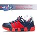 BODATU Boys Girls Sneakers Hook and Loop Kids Sports Running Shoes Comfortable Lightweight Navy, 13 Little Kid
