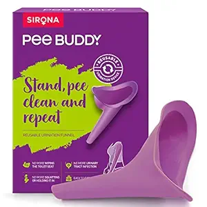 Peebuddy Reusable Portable Stand and Pee Urination Device for Women - Pack of 1 | Portable, Leak-proof and Zero Spillage | Ideal for Public Toilets, Travel, Camping, Hiking and Outdoor Activities