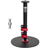IFOOTAGE A200 Round Base Monopod 22" Desktop Mini Tripod | Aluminum Tabletop Small Tripod Compatible with DSLR Camera Light Webcam for Live Streaming Vlogging, Payload 10KG/22LBS