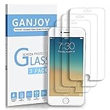 3-Pack iPhone 8 Plus, 7 Plus, 6S Plus, 6 Plus Screen Protector Glass, GANJOY Tempered Glass Screen Protector for Apple iPhone 8 Plus, 7 Plus, iPhone 6S Plus, 6 Plus