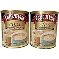Caffe D'Vita Exotic Spiced Chai Tea Latte - Pack of 2 - Premium Instant 1 lb Mix - Plastic Coffee Measuring Scoop Included