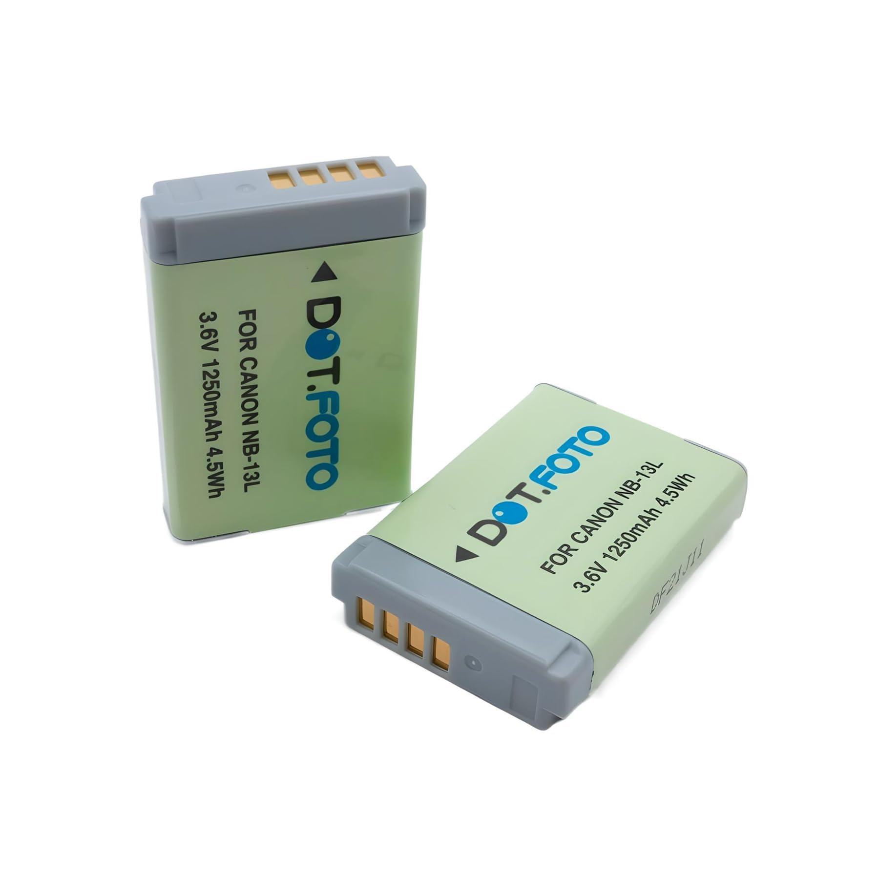 2 x Dot.Foto NB-13L Premium 3.6v / 1250mAh Rechargeable Battery for Canon PowerShot G7X, G7X Mark II, G7 X Mark III,SX720 HS, SX730 HS, SX740 HS, SX620 HS, G1X Mark III,G9X, G9X Mark II