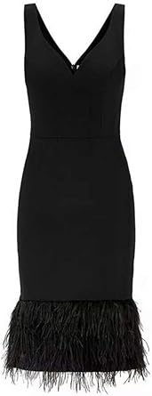 coast feather trim dress