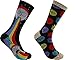 Hyp Rick and Morty Rainbow Men's Crew Socks 2 Pair Pack Shoe Size 6-12