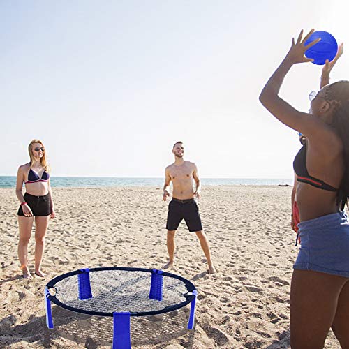 YourPartner Volleyball Spike Game for Beach, Lawn, Outdoor, Yard Playing, Blue - Thumbnail 2