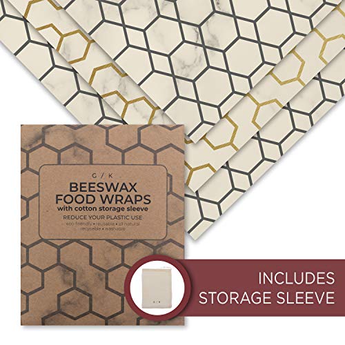 Beeswax Food Wrap - Reusable Beeswax Wrap - Eco Friendly Plastic Wraps Replacement. Eco Friendly Gifts. 100% Organic Cotton, All Natural Food Grade Wax and Cloth (3) - Thumbnail 7