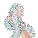 Iridescent White Tinsel Garland Metallic Streamers for Christmas Halloween Wedding Easter New Years Eve Birthday Indoor Outdoor Party Decorations