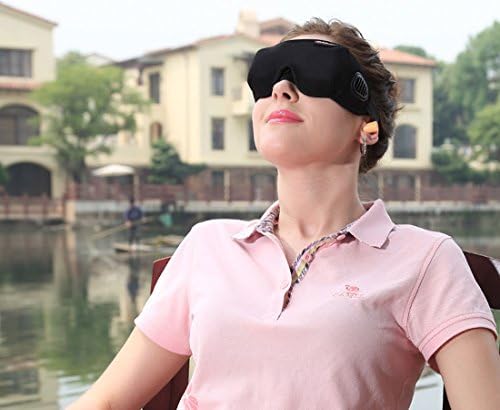 Jumei Comfortable 3D Sleep Masks Sleep Goggles With Ear Plugs for Sleeping &amp; Traveling Contoured Shape 2 Types