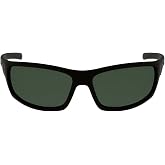 Polaroid Men's P8411 Rectangular, Black Sunglasses