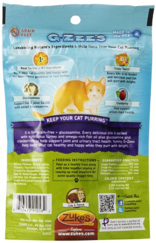 Zuke'S G-Zees Cat Treats, Tasty Turkey Recipe, 3-Ounces