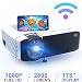 WiFi Projector 2800Lux, Weton Portable Mini Projector 1080P HD WiFi Movie Projector 175'' Display Led Wireless Video Projector, Compatible with Smartphones, Fire TV Stick, PS4, HDMI, VGA, AV, USB