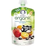 Gerber Organic 3rd Foods Apples, Prunes & Oranges with Yogurt, 4.23 Ounce Pouch  (Pack of 12)