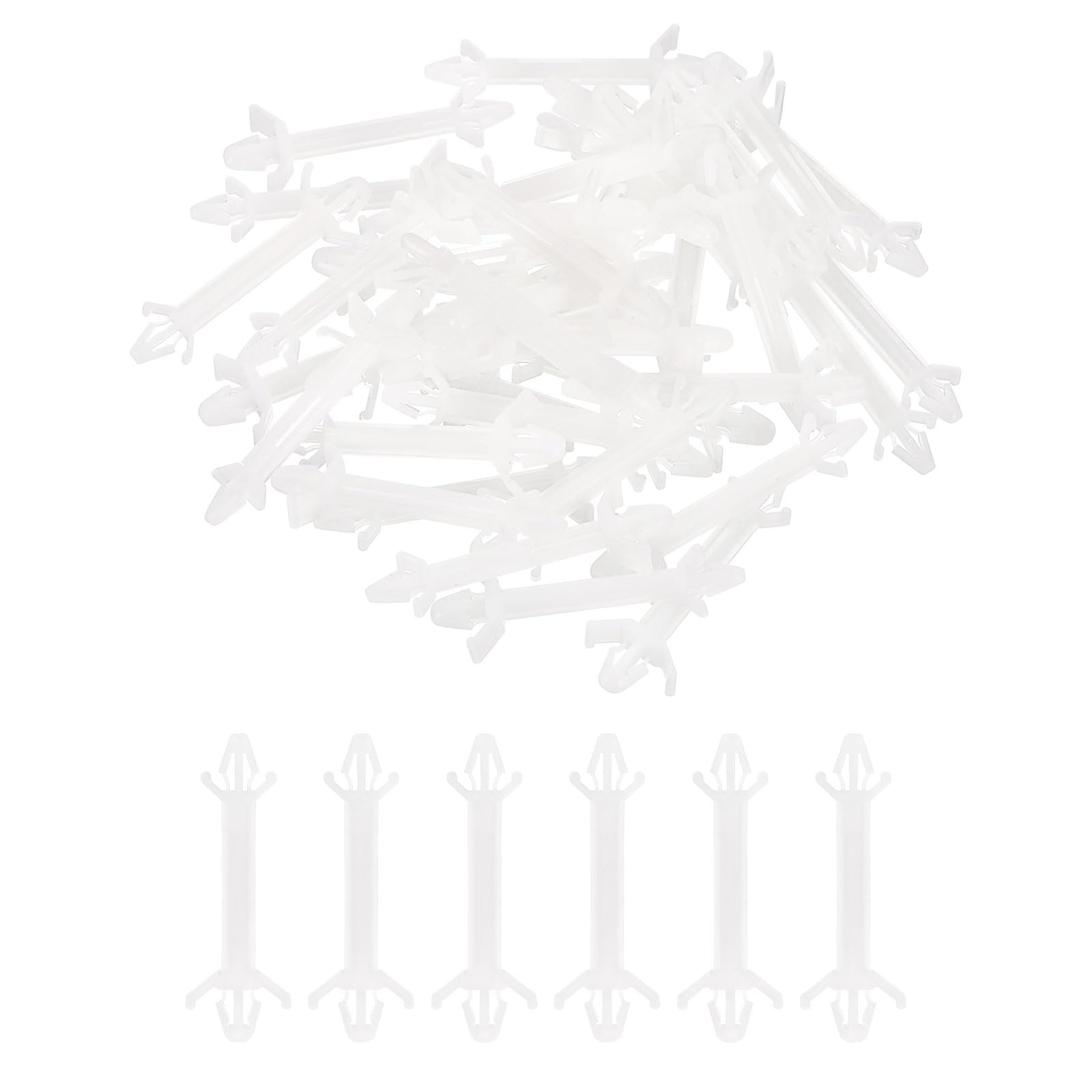 PATIKIL 60PCS PCB Board Isolation Column, Nylon Reverse Locking Circuit Board Clips Standoff Double Head Insulation Bracket Support Height 28.7mm /1.13"