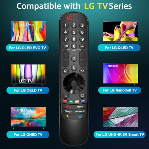For LG-Mando-Smart-TV, Universal Magic Remote Control for LG XXX, Compatible with MR21, MR22, MR23, MR24, AKB76037605 and AKB76040301