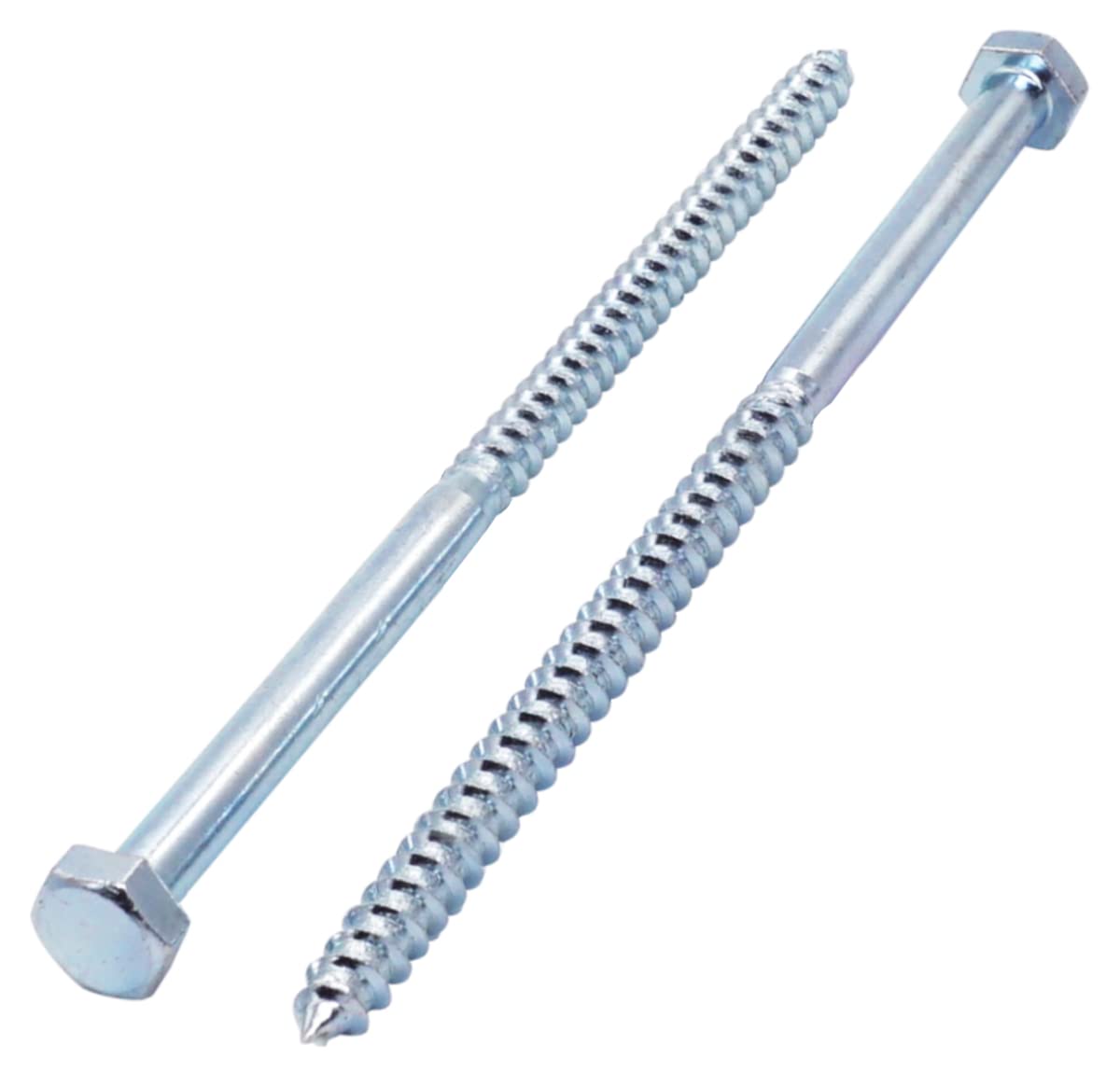 SKIR'CO (35 pcs) DIN 571 Zinc Plated Steel Hexagon Head Wood Screws M8 x 160 mm, Coach Screws, Hex Screw, Lag Bolts