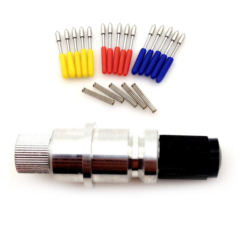 15pcs 30/45/60 Degree Graphtec CB09U CB09 Blades Vinyl Plotter Cutter + Blade Housing Holder