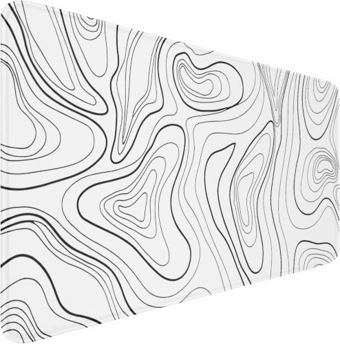 Mouse Pad White Black Lines