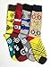 Aesthetinc Men Bicycles Bikes Design Novelty Cotton Crew Socks (Gray)Large / 10-13