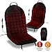 Zone Tech Car Heated Seat Cover Cushion Hot Warmer - Premium Quality 2 Pack 12V Fireproof Heating Warmer Pad Cover Perfect for Cold Weather and Winter Driving