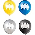 Batman Latex Balloons - 12" (8-Pack) - Assorted Colors Party Balloons - Perfect for Superhero Parties & Celebrations