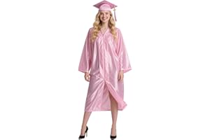 GradPlaza Shiny Graduation Cap and Gown 2025 and 2026 Year Charm Tassel Set for Middle High School College Commencement