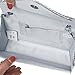 FASHIONROAD Fashion Road Women Satin Clutch, Rhinestone Evening Clutch, Envelope Clutch Purse, Pleated Flap Handbag for Wedding, Party and Prom Silver White