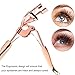Eyelash Curler - WantGor Black Advanced Silicone Pressure Pad Eyelash Curler With 5 Silicone Refill Pads, No Pain&No Pinching (Rose Gold)