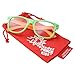 Kids Nerd Retro Two Color Frame Clear Lens Childrens Fake Eye Glasses (Age 3-10) Green/Orange
