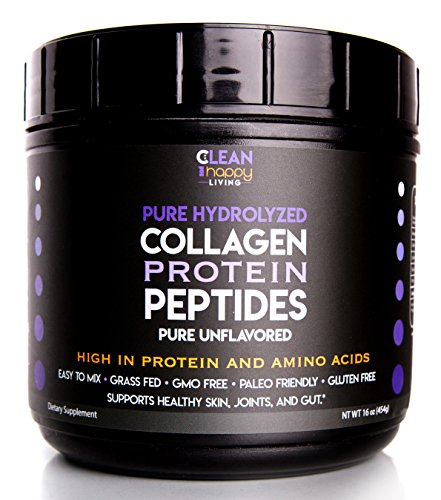 Grass-Fed Pasture Raised Pure Hydrolyzed Collagen Protein Powder Peptides Pure Unflavored