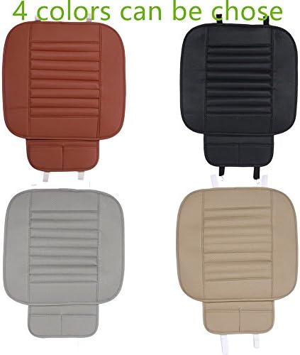 Universal PU Leather Single Front Seat Cushion Cover 52cm 50cm for Auto Car,General Auto Seat Mat Protector for All Year Round,Gray