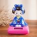 Solar Powered Bobblehead Toy Figure Nohohon, Japanese Kimono Maiko Geisha - Blue
