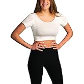 TopDry Women’s Undershirts - Sweatproof Shirts Women with Underarm Sweat Pads - White…