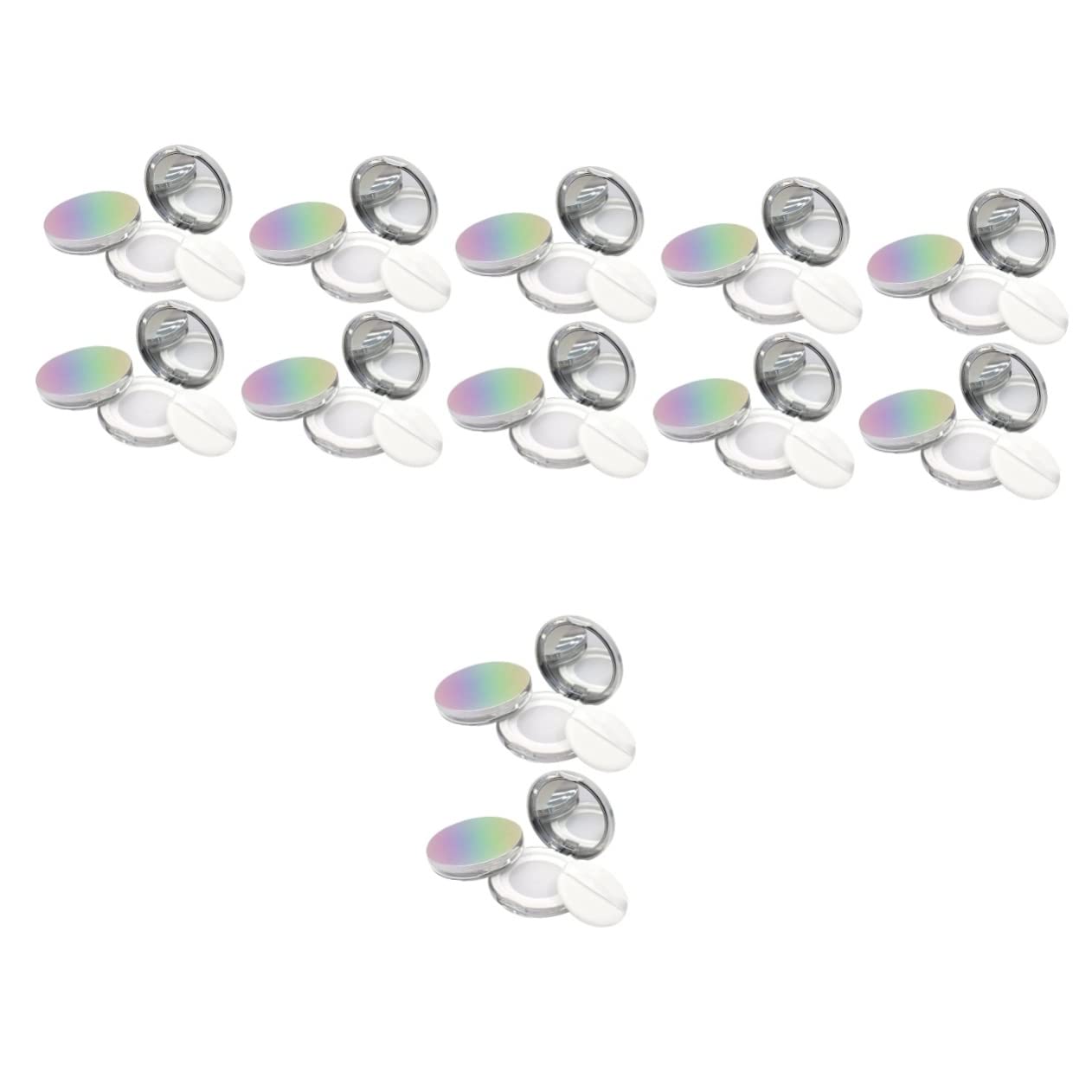 Beatifufu 12pcs Powder Storage Box Empty Loose Powder Box Translucent Setting Small for Makeup Storage Practical for Daily Use