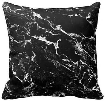 LOVEPreferred NEW Black &amp; White Marble Texture Home Decor Design Throw Pillow Cover Pillow Case 16x16 Inch Cotton Linen for Sofa For Living room Bed or Dorm Decor