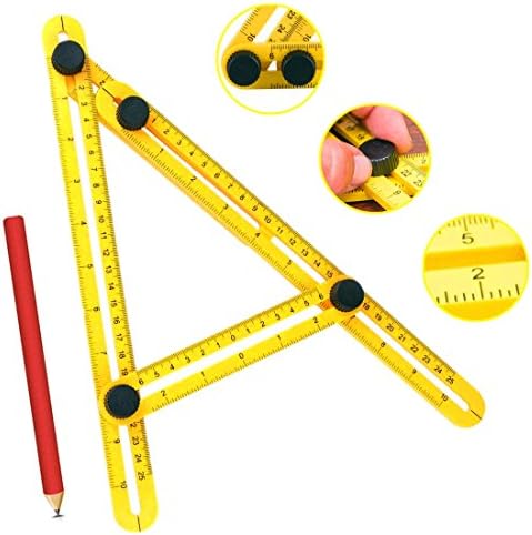 Angleizer Template Tool, Flovisa Max From Easy Angle Ruler Umlitimate Template Tool for Handymen Builders Craftsmen