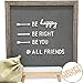 Gray Letter Board 12x12 Word Board with Stand, 290 White Plastic Letters, Nail File & Letter Bag, Perfect Mothers Gift by Muga