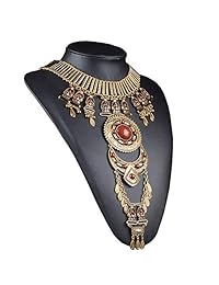 Bluegoog - Collar de cuentas largas y étnicas para mujer, estilo bohemio, color turquesa