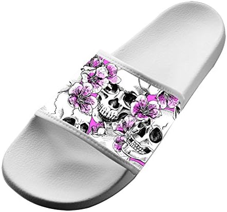 Custom Slippers Antiskid House Family Flip-flop Cool Skull Shoes Outdoor Flat Sandals Adults 7 D(M) US