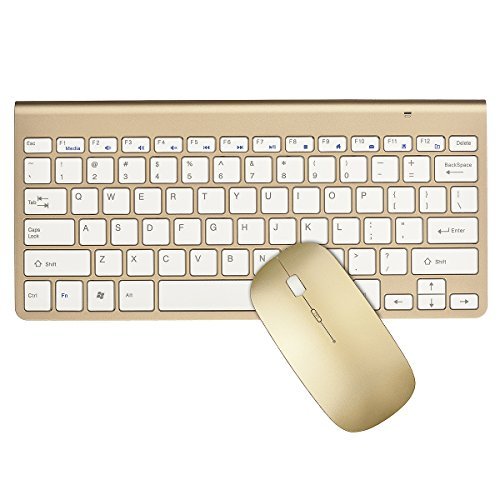 Gold Wireless Keyboard USA Matias Bluetooth Aluminum Keyboard Gold
